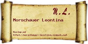 Morschauer Leontina névjegykártya